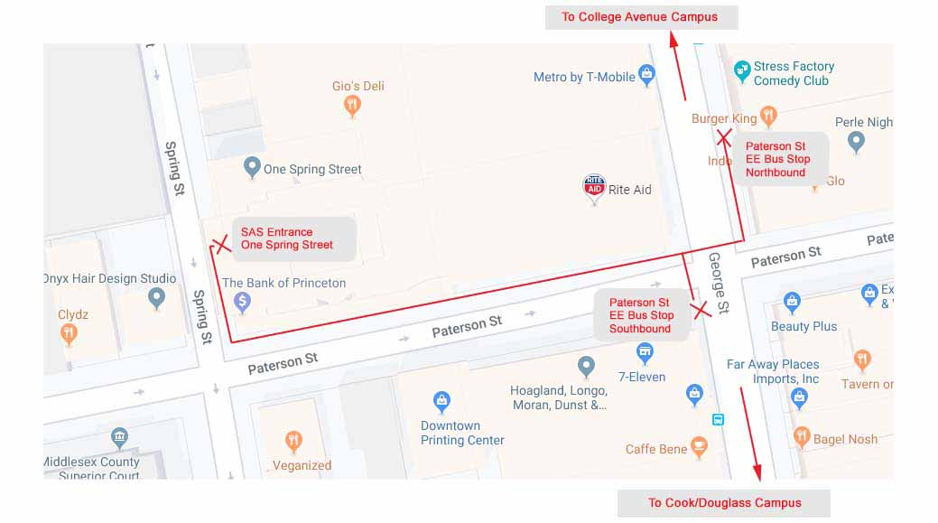 Walk from Bus Stop Directions